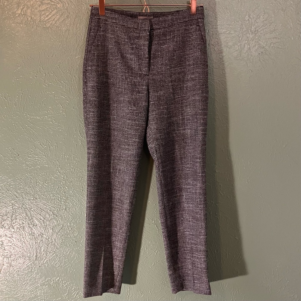 H&M Black and Gray Herringbone Tweed Ladies Pants Size 4